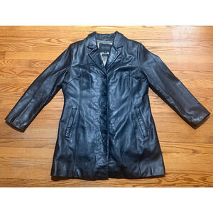 Wilsons Leather Women's Pelle Studio Black Coat XL Thinsulate Ultra Lined Jacket
